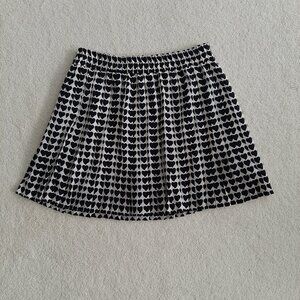ZARA Beige and Black heart pattern skirt